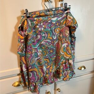 Size 20 Never Fully Dressed Retro Boho Colorful Paisley Women's Mini Skirt